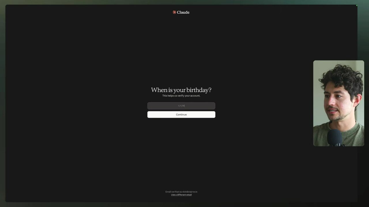 Claude onboarding flow