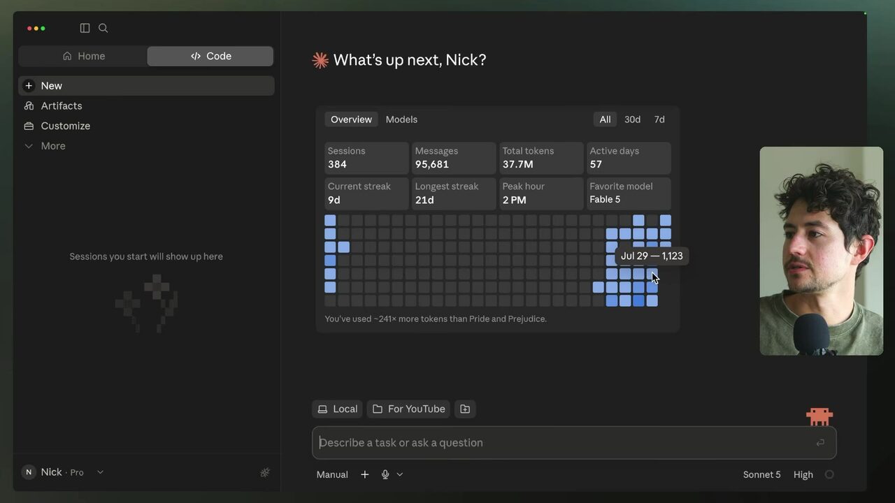 Claude Code's conversation-history dashboard
