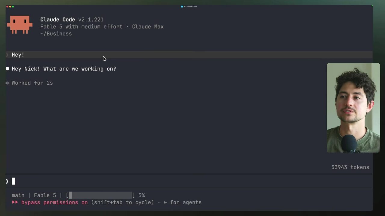 Claude Code open in the Terminal