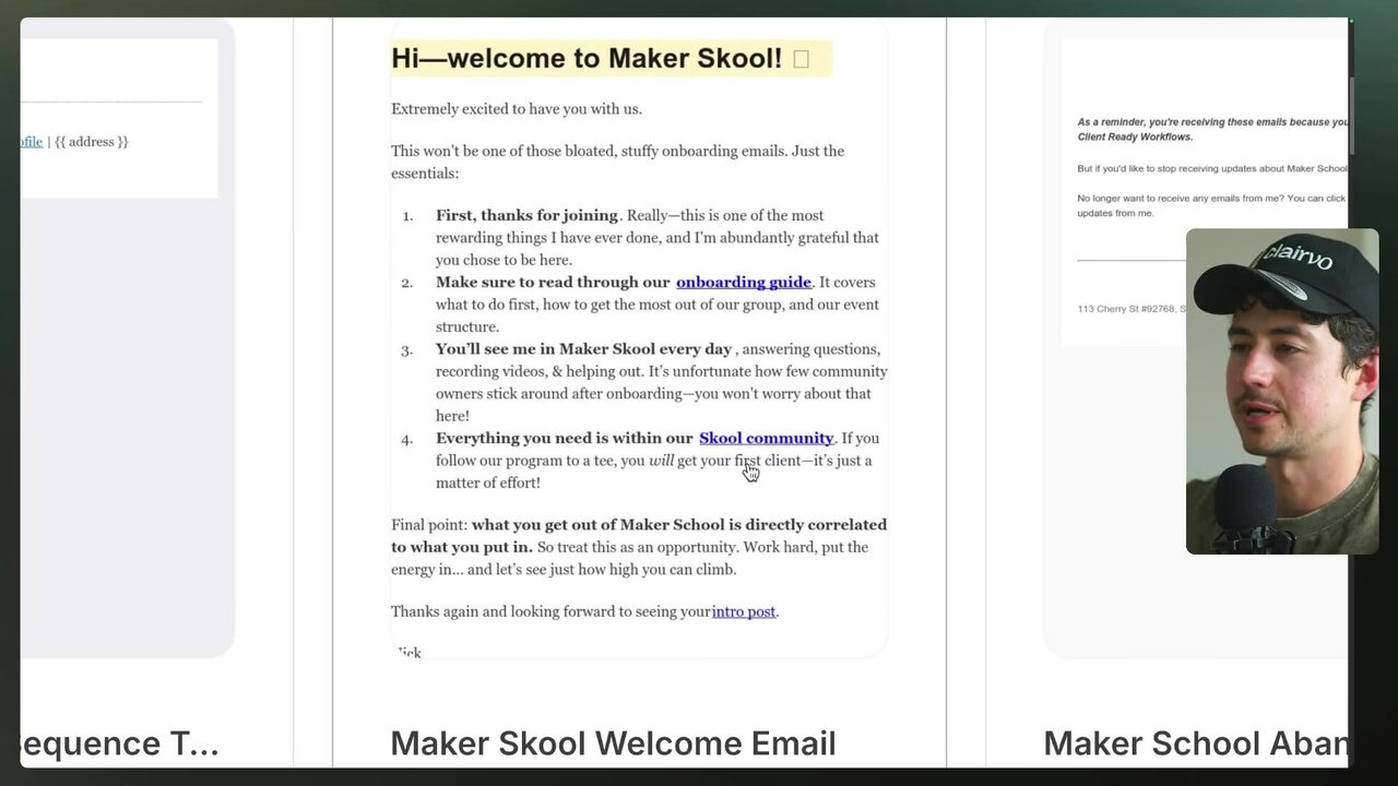 Maker School welcome email
