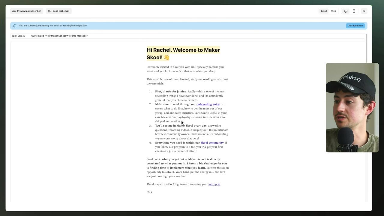 Kit email preview Rachel