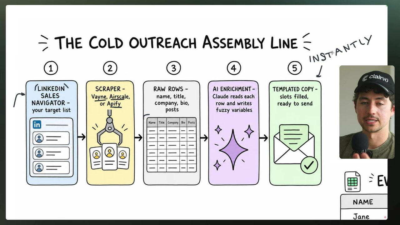 Cold outreach assembly line