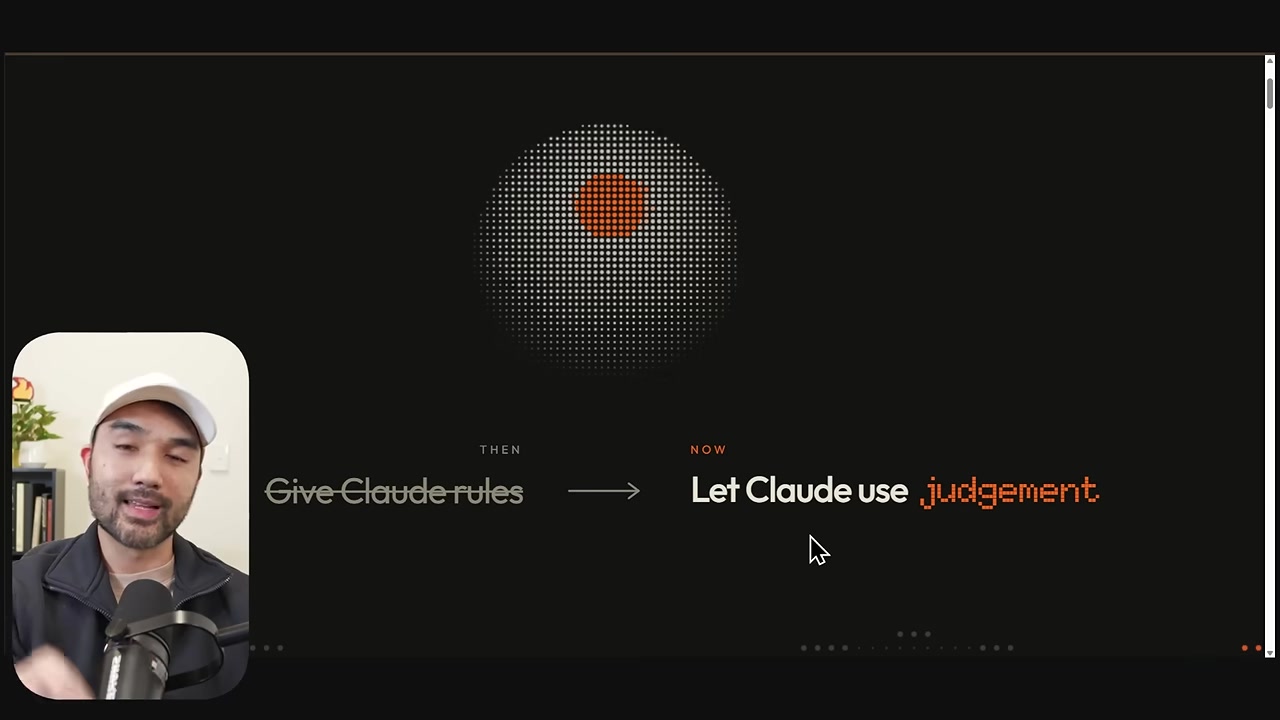 Rule transition from giving Claude rules to letting Claude use judgment