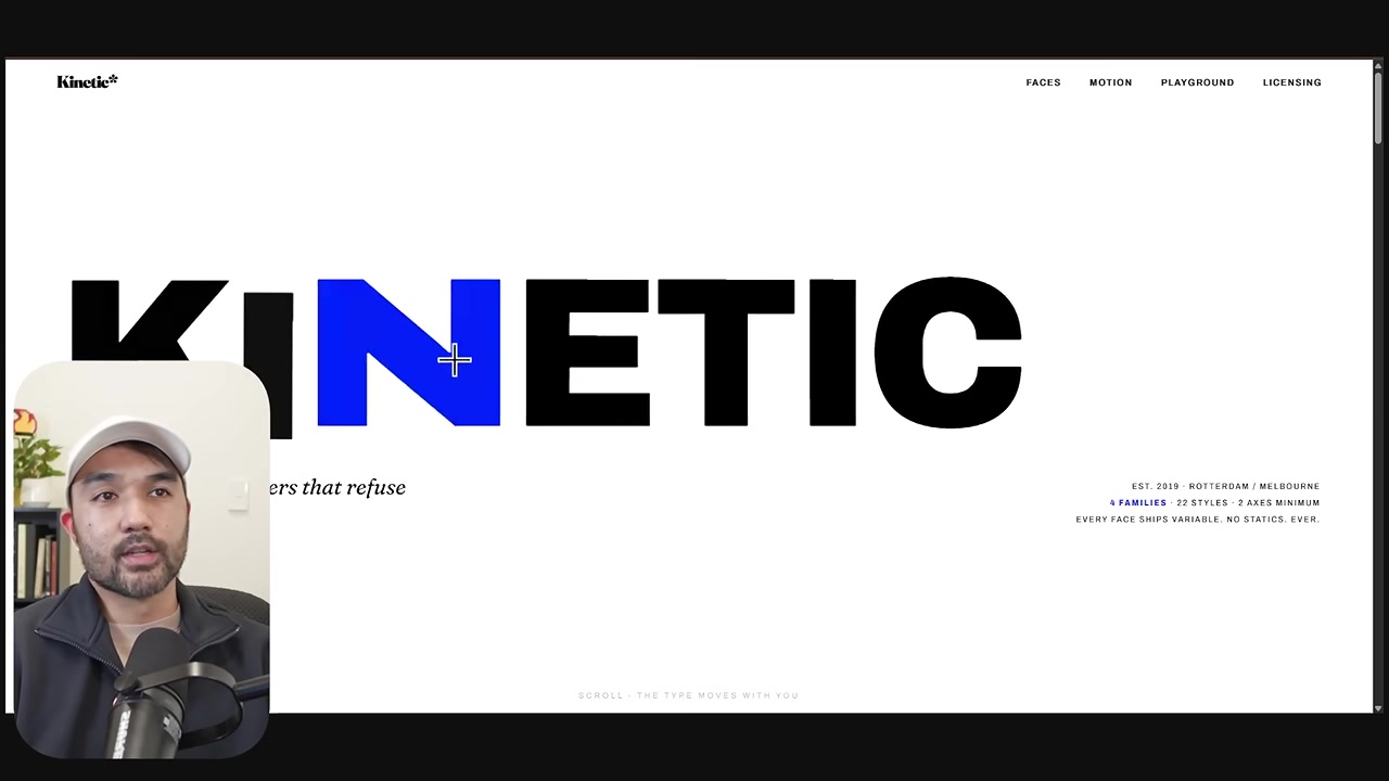 Kinetic typography design example