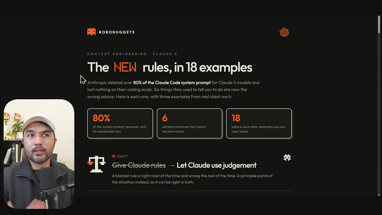 Complete six-rules infographic with 18 examples
