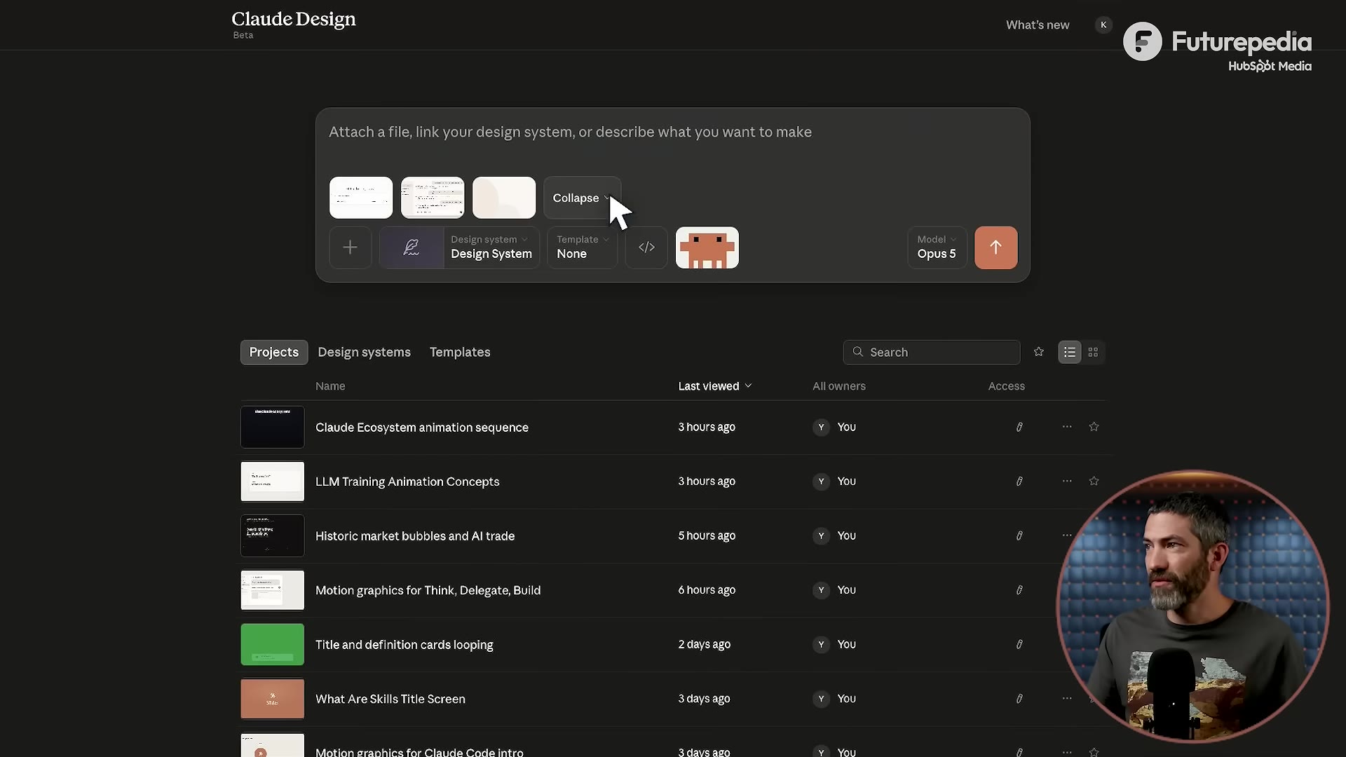 The prompt bar with multiple reference images attached (Claude character, prompt box, chat UI, background)