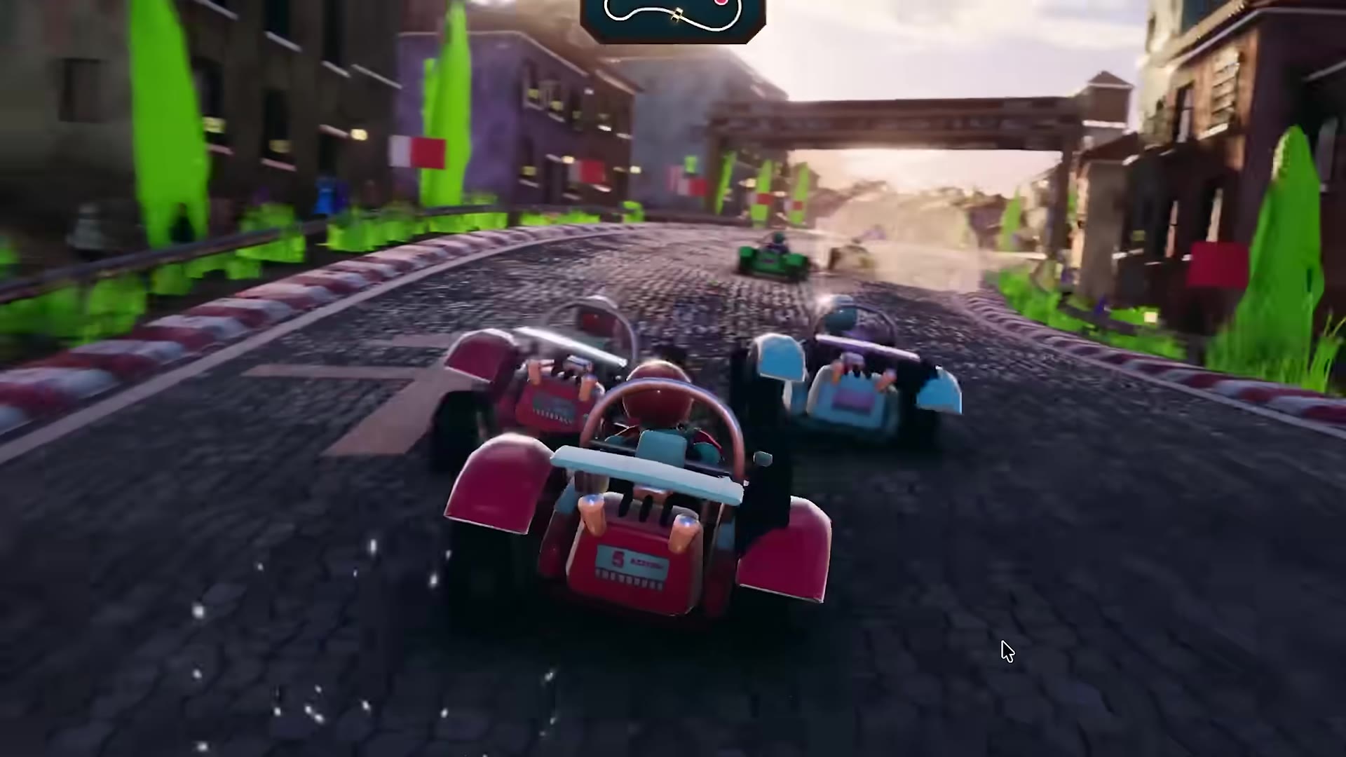 A high-fidelity kart-racing game running in-browser, one of the builds made with a gauntlet loop