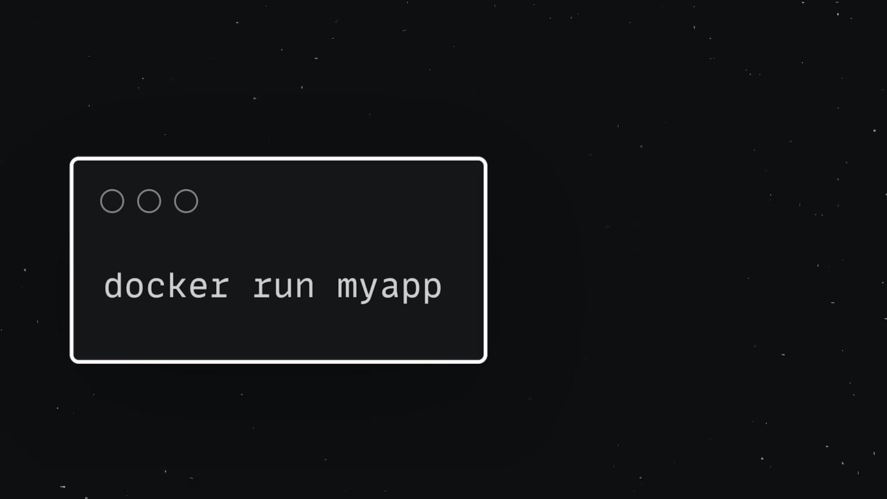 Terminal window showing the docker run myapp command