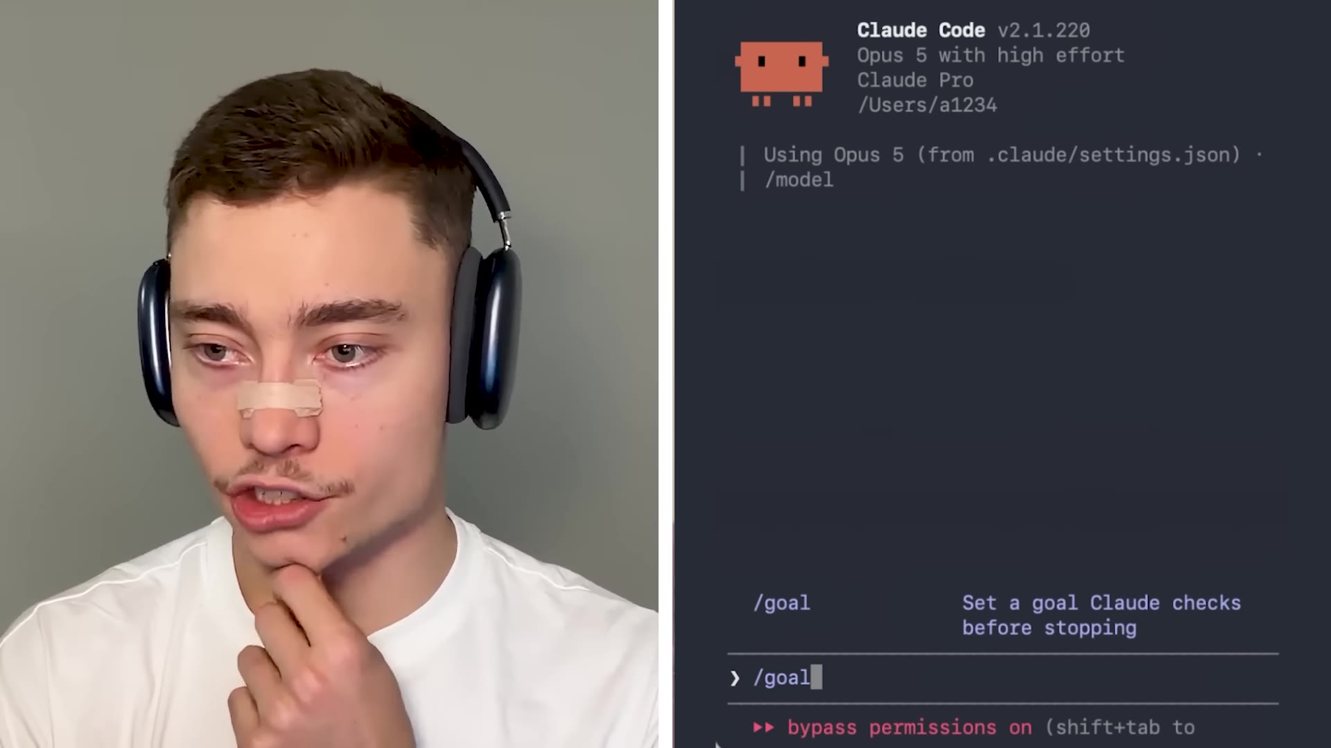 Claude Code's /goal command, "set a goal Claude checks before stopping"