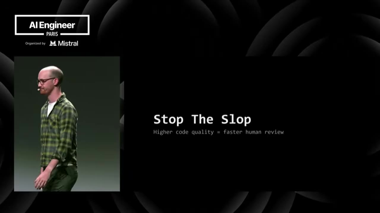 Stop The Slop slide: higher code quality = faster human review