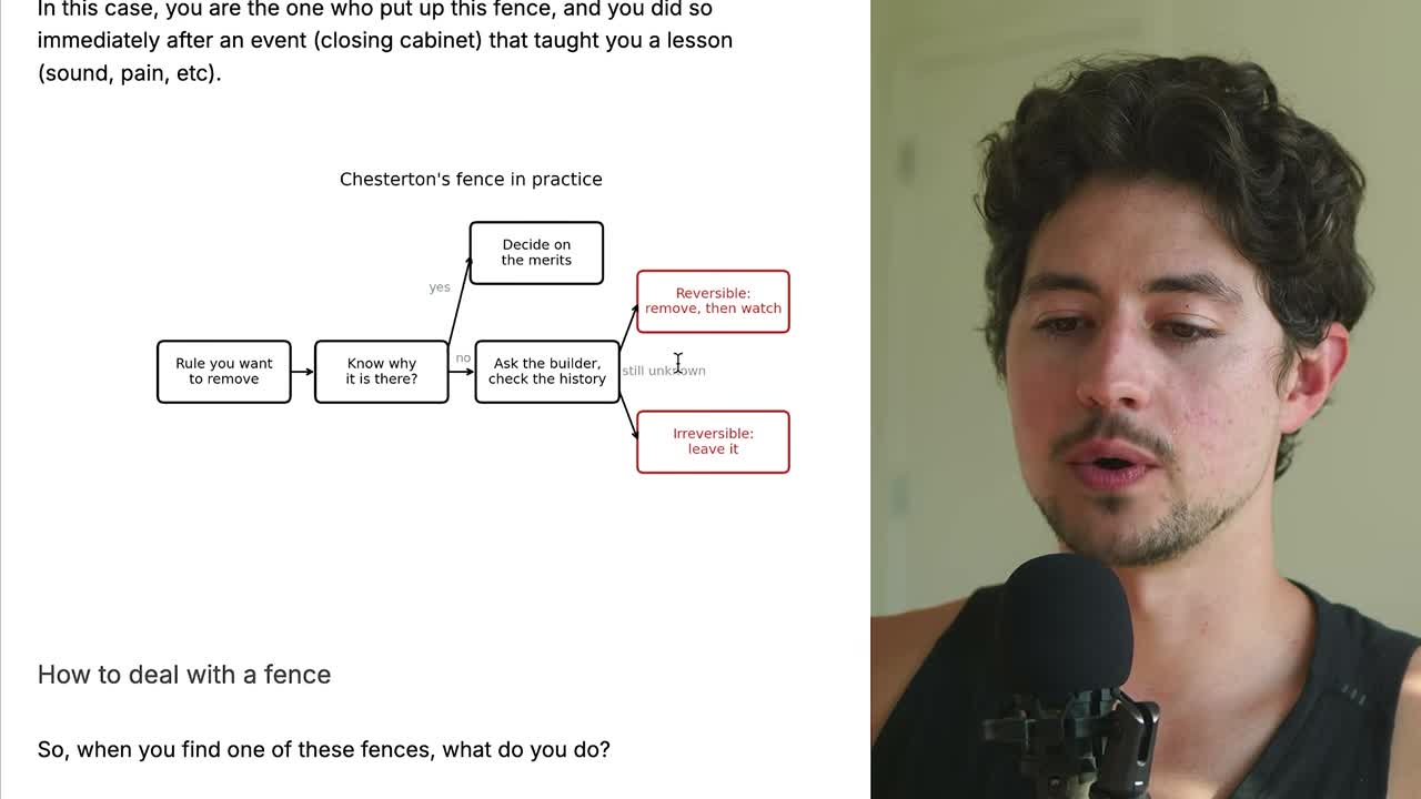 Chesterton's fence: understand why a rule exists before you remove it