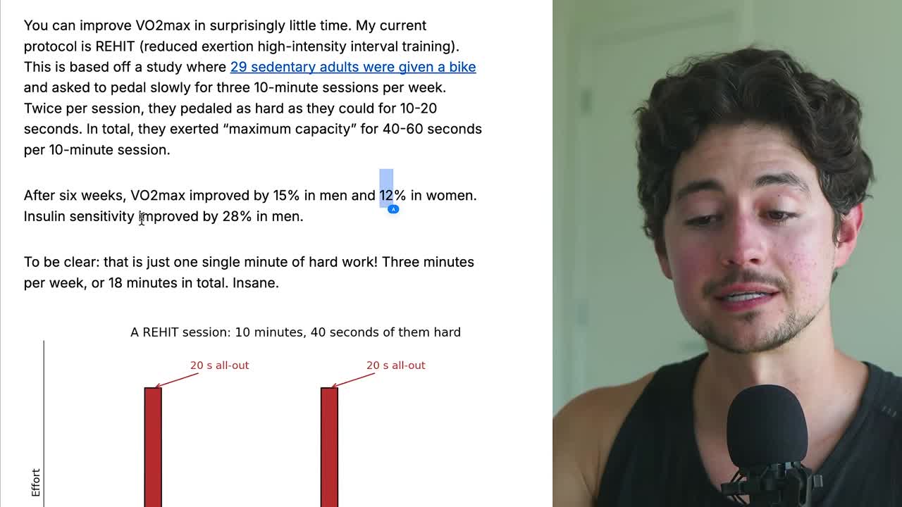 REHIT: a 10-minute session with ~40 seconds of all-out effort
