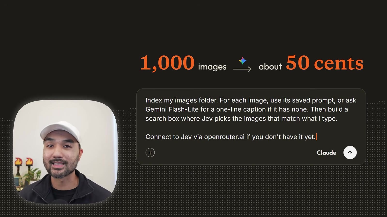 1,000 images for about 50 cents above a prompt card